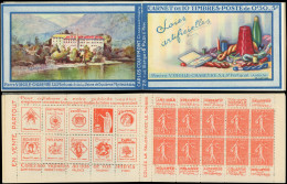 CARNETS (N° Yvert) - 199-C20   Semeuse Lignée, 50c. Rouge, N°199e, T IIB, VIRGILE CHAREYRE, S.a., TB - Otros & Sin Clasificación