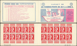 CARNETS (N° Yvert) - 1011C-C2   Muller, 25f. Rouge, N°1011Ca, T I, S. 3-59, LE BAS CARAT, Daté 3/3/59, TB - Autres & Non Classés