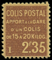 * COLIS POSTAUX  (N° Et Cote Maury) - 92   2f35 Brun Sur Jaune, Très Bien Centré, TB. Br, Yvert N°97 - Mint/Hinged