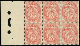 ** VARIETES - 109g  Blanc,  3c. Rouge, T IA, BLOC De 6 Bdf, TB - Nuovi