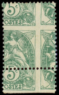 * VARIETES - 111   Blanc,  5c. Vert, PIQUAGE à CHEVAL, TB - Unused Stamps