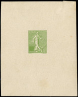 VARIETES - Semeuse Lignée, Epreuve En Vert-jaune Avec Cartouche Sans Faciale, TB - 1903-60 Sower - Ligned
