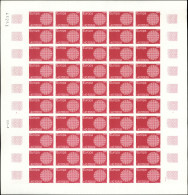 ** NON DENTELES EN FEUILLES - 1637/38 Europa 1970, FEUILLES De 50, TB - Non Classés