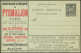 Let ENTIERS POSTAUX - Sage, 10c. Noir, CP Annonces TSC N°G35g, Série 20, TB - Other & Unclassified