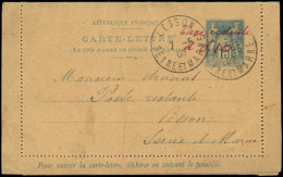 Let ENTIERS POSTAUX - Sage, 15c. Bleu, CLRP Affr. N°J47, Surcharge Manuscrite Rouge "Taxe Réduite/à 0f10" Obl. Càd CESSO - Other & Unclassified