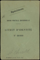 Let ENTIERS POSTAUX - Sage, Livret D'Identité Postale N°N7, Surch. SPECIMEN, TB - Andere & Zonder Classificatie