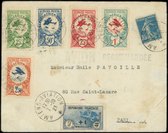 Let LETTRES DU XXe SIECLE - N°169, 140 Et 5 Vignettes Service Postal Aérien Obl. AMIENS AVIATION 7/10/23 S. Env., TB - Briefe U. Dokumente