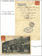 Let LETTRES DU XXe SIECLE - FM 5 Obl. Cachet De Poste Navale Ou Maritime Sur 5 Lettres Ou CP, 1913-28, TB - Sellos De Franquicias Militares