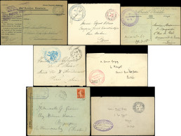 Let Guerres 1914/1918 - 7 Lettres Ou CP Avec Cachets Différents De La Mission Française Auprès De L'Armée Britannique, 1 - Guerre De 1914-18