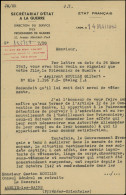 Let Guerre 1939/1945 - Marque Ministère Des Affaires Etrangères Sur Env. Rec., Càd VICHY 13/11/41, Doc De Location De Co - Guerre De 1939-45