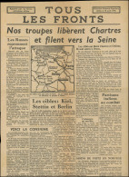 Let Guerre 1939/1945 - "Tous Les Fronts" Du 18/8/44, "Nos Troupes Libèrent Chartres Et Filent Sur La Seine", TB - Guerra De 1939-45