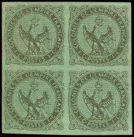 ** Colonies Générales - 1     1c. Olive, BLOC De 4, ESSAI Dans La Couleur, 2 Ex. *, TB - Altri & Non Classificati