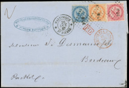 Let Colonies Générales - 4, 5 Et 6, 20c., 40c. Et 80c. Obl. Los. MQE S. LSC, Càd MARTINIQUE St PIERRE 26/10/67, Càd Roug - Altri & Non Classificati