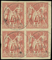 Colonies Générales - 27   40c. Rouge-orange, BLOC De 4 Petit Cdf, Obl. Càd DAKAR 4/6/94, TB. J - Otros & Sin Clasificación