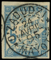 Taxe 18 : 5c. Bleu Obl. Càd D'ZAOUDZI 24/4/95, TB - Postage Due