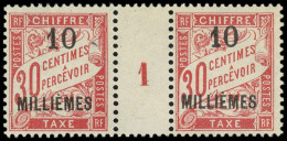 ** ALEXANDRIE Taxe 3 : 10m. Sur 30c. Carmin, PAIRE Mill.1, TB - Other & Unclassified