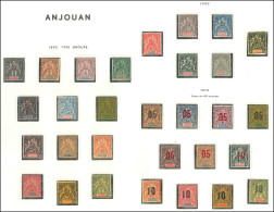 * ANJOUAN Collection Complète Neuve Sur Feuilles Moc, TB - Other & Unclassified