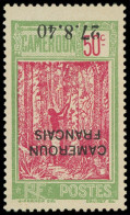 ** CAMEROUN 202a : 50c. Vert-jaune Et Rose, Surch. RENVERSEE, Gomme Coloniale, TB - Other & Unclassified