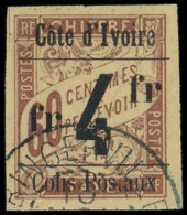 COTE D'IVOIRE Colis Postaux 11 : 4f. Sur 60c. Brun Sur Chamois, Obl., TB - Autres & Non Classés