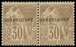 * GUADELOUPE 22da : 30c. Brun, GUADELOUEP Tenant à Normal, TB - Altri & Non Classificati