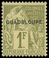 * GUADELOUPE 26b : 1f. Olive, GUADBLOUPE, Frais, TTB - Other & Unclassified