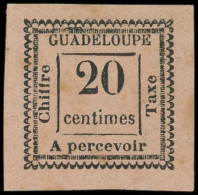 (*) GUADELOUPE Taxe 9 : 20c. Rose, TB - Other & Unclassified