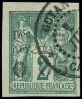 GUYANE 1b : 0 05 Sur 2c. Vert, Sans F, Obl., TB. C - Other & Unclassified