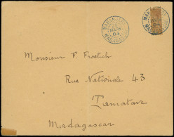Let MADAGASCAR MOITIE De 30c. Brun Obl. Càd MANANJARY 26/3/04 S. Env., Arr. TAMATAVE 14/4, TB - Autres & Non Classés