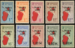 ** MADAGASCAR PA 45/54 : Série FRANCE LIBRE, TB - Sonstige & Ohne Zuordnung