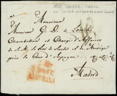 Let MAROC Lettre De Tanger De 1824 Pour Madrid, TB - Andere & Zonder Classificatie