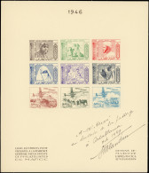 (*) MAROC 9 Sujets Divers NON EMIS Dont 3 Poste Aérienne, Epreuve Collective 1946 Signée Flandrin Pour M. Hervé, TB - Andere & Zonder Classificatie