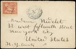 Let MARTINIQUE CG N°27 : 40c. Rouge-orange, Petit Bdf, Obl. Los. Sur Env., Càd FORT-DE-FRANCE 7/12/77, Arr. NEW-YORK 27/ - Other & Unclassified