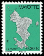 ** MAYOTTE 160A : 0,20 Vert Et Noir, Philaposte, TB - Andere & Zonder Classificatie