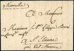 Let MONACO Marque Manuscrite "Marseille" Sur LAC Du 27/10/1765 Pour St Etienne Près Port Maurice, TB - Marcofilie