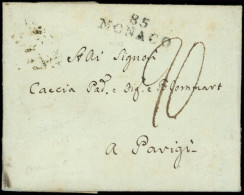 Let MONACO MP 85/MONACO S. LAC De Rome Du 7/7/1795, Pour Paris, TB - Poststempel