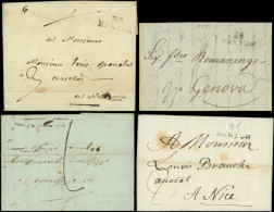 Let MONACO MP 85/MENTON S. 4 LAC De 1809 (2), 1812 (à Sec) Et 1814, TB - Marcofilia