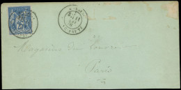 Let MONACO France N°79 25c. Bleu Obl. Càd T18 MONACO/PRINCIPAUTE 11/1/78 S. Env., TB - ...-1885 Prephilately