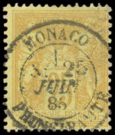 MONACO France N°92 Obl. Càd MONACO PRINCIPAUTE 25/6/85, TB - ...-1885 Vorphilatelie