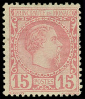 ** MONACO 5 : 15c. Rose, Charles III, TB - Ungebraucht