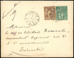 Let NOUVELLE CALEDONIE CG N°34 Au Filet Et N°49 Obl. NOUMEA 6/1/92 S. Env. Avec Courrier Pour Le Bagne De TEREMBA, TB - Lettres & Documents