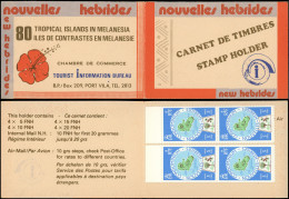 NOUVELLES HEBRIDES C495 : Carnet De 200f. Avec 4 Timbres Des N°495/98, TB - Altri & Non Classificati