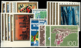 ** POLYNESIE FRANCAISE PA 65/69, 76, 77/81, 83, 84/88 Et 89/91, Tableaux Et Sujets Divers 1972-74, TB - Neufs