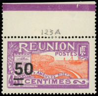 ** REUNION 123A : 50 Sur 45c. Lilas-rose Et Orange, Bdf, TTB. Br - Autres & Non Classés