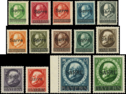 ** SARRE 18 Et 20/31 : Timbres De Bavière Surchargés De 1920, Sur FA, TB. Certif. A. Burger - Unused Stamps
