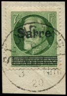 SARRE 19 : 7 1/2p. Vert Obl. Sur Fragt, TB. Br - Used Stamps