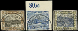 SARRE 53d, 61b Et 65c, Non Dentelés, Obl., TB - Usados