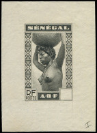 SENEGAL Type F De 1938, Epreuve D'artiste En Noir Sans La Valeur, TB - Autres & Non Classés