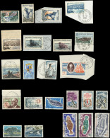 T.A.A.F. Petit Ensemble Obl. Entre 1955 Et 1971, Poste Et PA, Dont N°19, 21, 27, PA 2/7 Et 14, TB - Collections, Lots & Séries