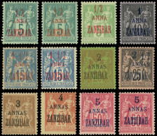 ** ZANZIBAR 17/26 (sauf 21), 28 (2) + 22a, N°22 *, TB - Unused Stamps