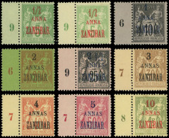 * ZANZIBAR 18/20, 23/26 Et 28/29 : Tous Avec Bandelettes Mill., N°19 Rousseur, Les Autres TB - Unused Stamps